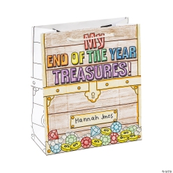 35% OFF: Colour In End of Year Treasure Bags-12Pk